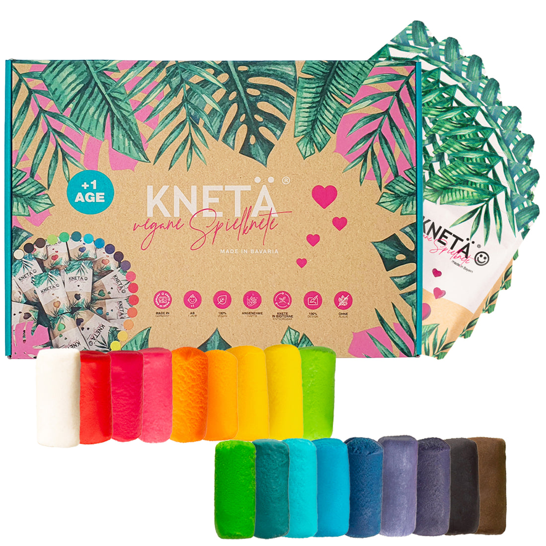 KNETÄ - 18er BAG-SET 18×50 g – bunte Knetwelt für kreatives Spielen