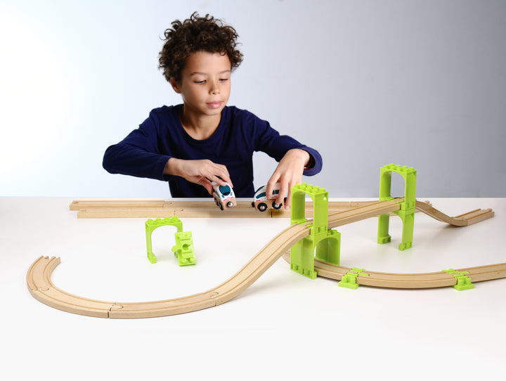NOPPI Eisenbahn-Spirale – 16 Bauteile für Brücken & Zubehörteile