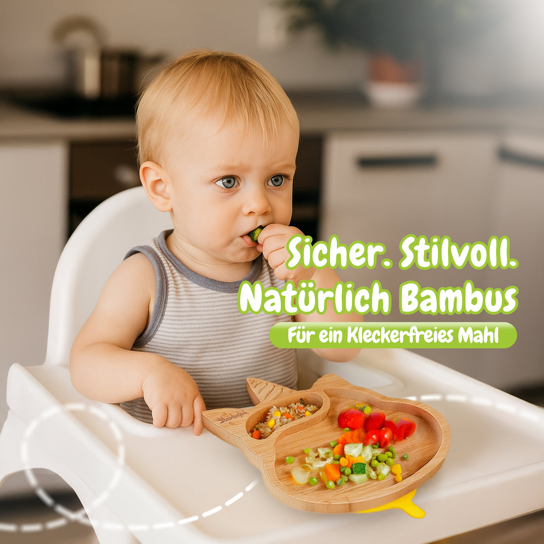 bambuskind® Kinderteller mit Saugnapf – Unicorn Design