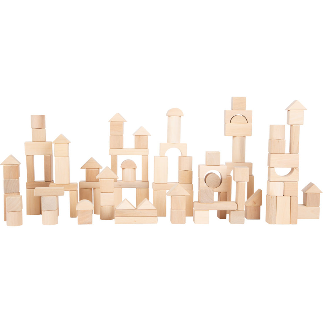 Holzbausteine Natur – 100 Teile für grenzenlose Kreativität
